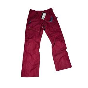 Volcom Girls Mona Snowboard Pants Red Small NWT Snow Ski Streetwear